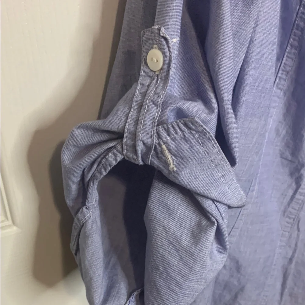 HARVE BENARD Light Blue Cotton Button Down Shirt - Picture 8 of 8